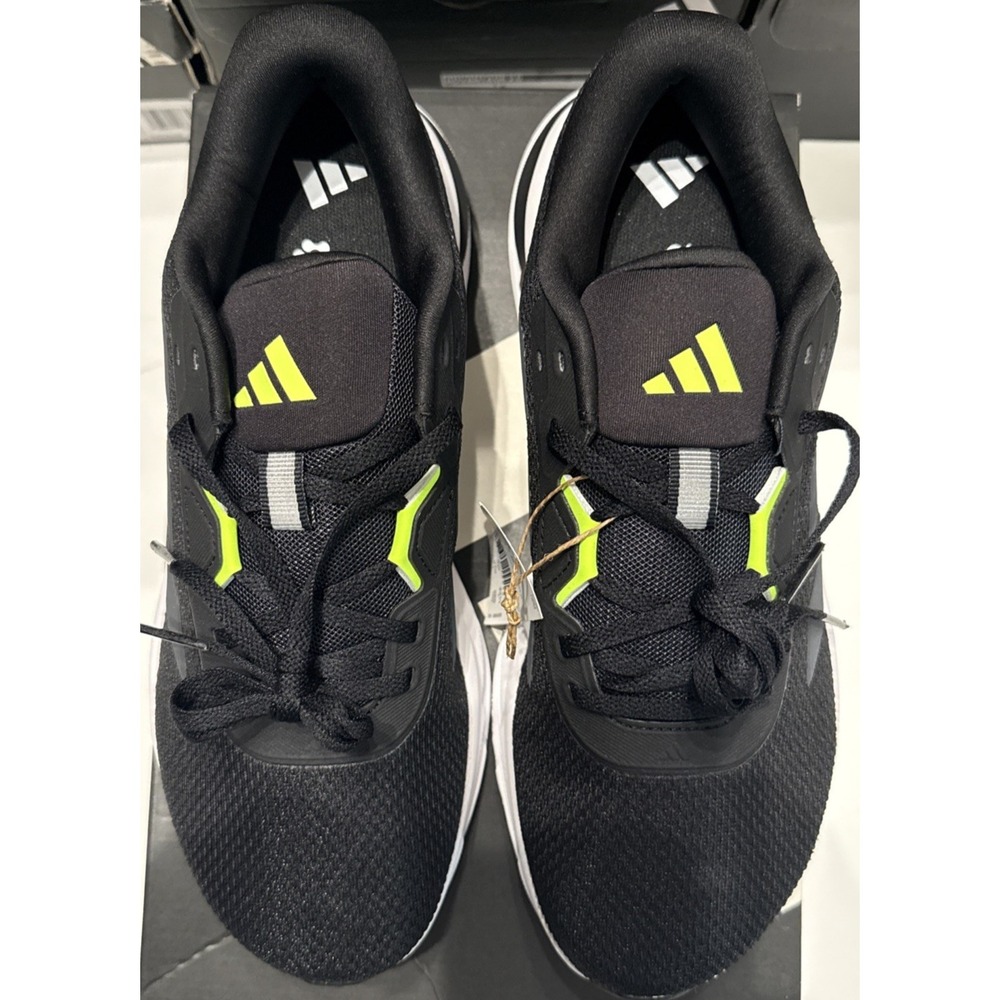 adidas GALAXY 7 M Size 9 Black, White Bottoms, Green Accents JQ2625 New in Box